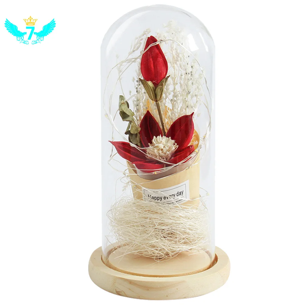 Светодиодный чехол из стекла Bionic Dry Flower Micro Landscape декоративный светильник