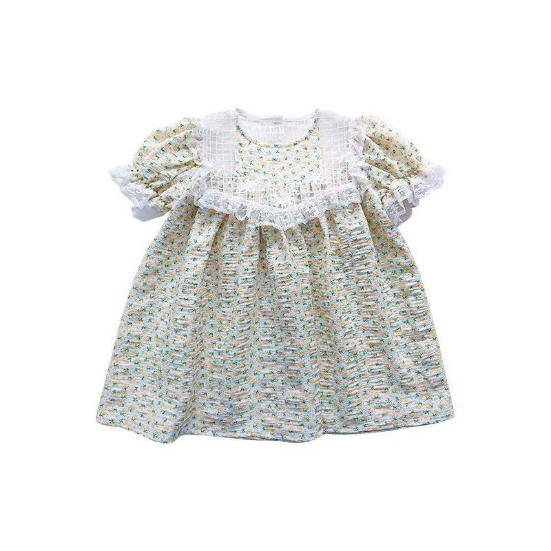 

Children's Korean Floral Dress Baby Princess Dress Toddler Girl Summer Clothes 2021 Flower Girl Dresses Kids Dresses for Girls