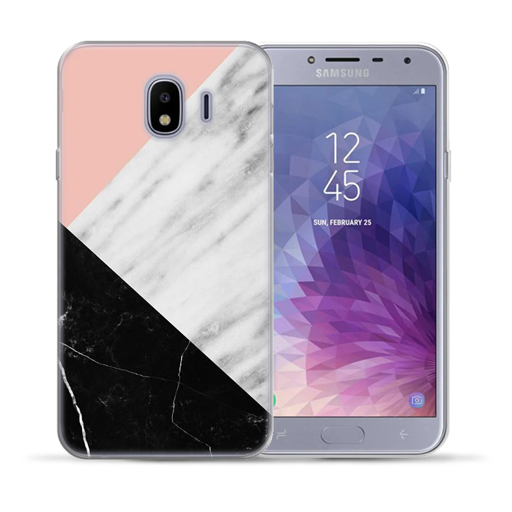 Мраморный геометрический Мягкий силиконовый чехол для Samsung Galaxy J3 J7 J8 J6 J4 Plus 2018 J5 2017