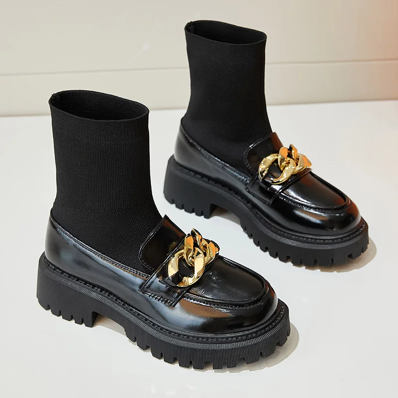 

New Ladies Martin Boots High Quality Chelsea Boots Fashion Trend Non-Slip Boots British Ankle Boots Retro Leather Tooling Boots