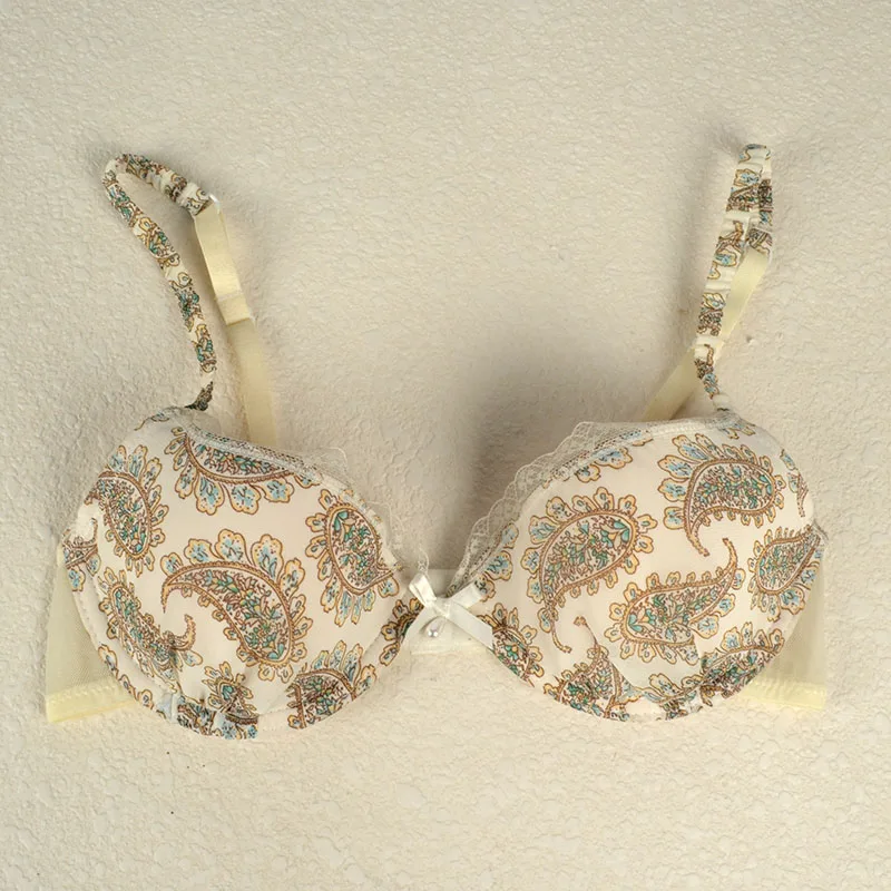 Бесплатная доставка новое поступление шифоновый бюстгальтер с принтом