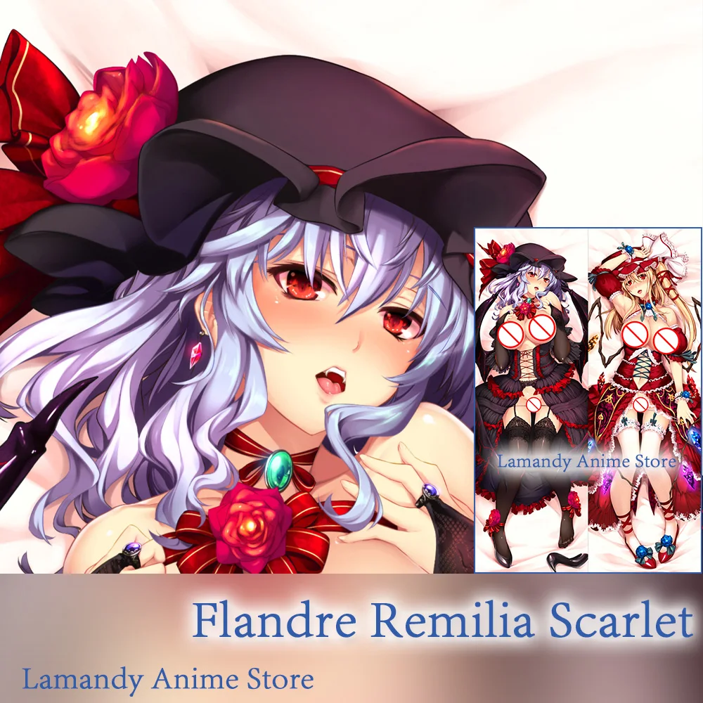 

Dakimakura Anime Touhou Project Flandre Remilia Scarlet Double Sided Print Pillowcase Life Size Body Pillow Cover