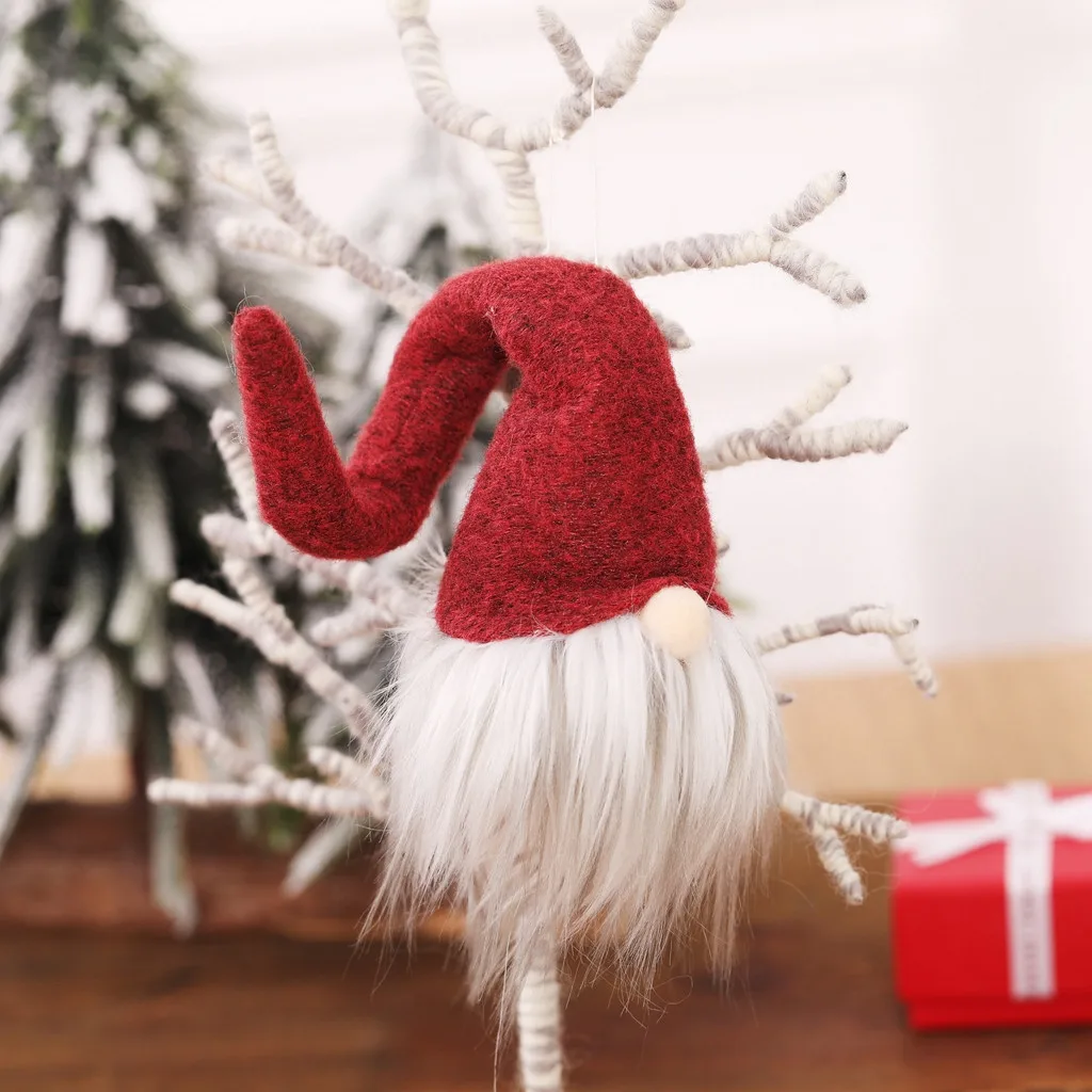 Рождественский подарок Санта Клаус Tomte стоящая Длинная с капюшоном гном плюшевые куклы сделанное вручную украшение для дома коллекционные куклы обои для рабочего стола#5
