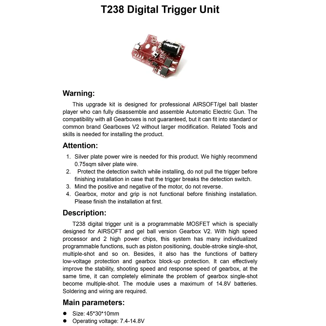 0 75 серебряной проволоки с медным покрытием + T238 электронный пожарный Управление