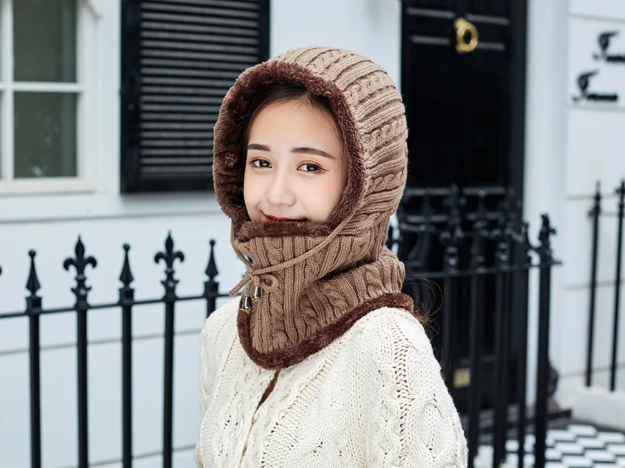 OZyc новая зимняя вязаная шапка шарф для женщин Skullies Beanies Зимние шапки для мужчин и женщин теплая маска Толстая шапка для девочек Женская шапка бини
