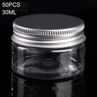 cosmetic travel empty bottle jar round aluminum cover lid plastic lip balm make up bottling box plastic container with lid set