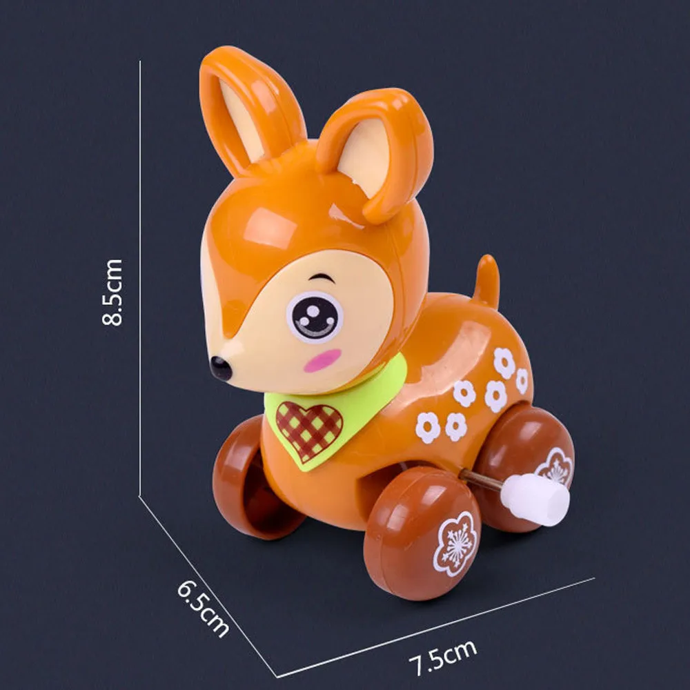 Заводная забавная игрушка мультфильм пятнистый олень Заводной автомобиль