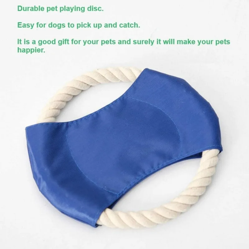 Прочная уличная игрушка для собак летающие диски из натурального хлопка веревка