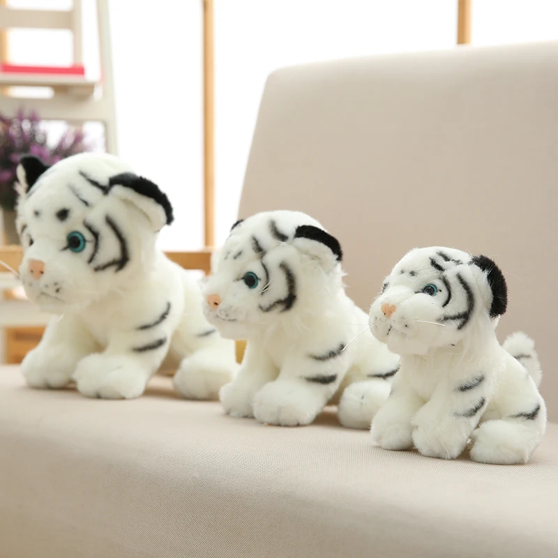 

Lovely New arrival Simulation Little Tiger Doll Plush Toy Cute Siberian Tiger Doll White Tiger Ragdoll Children's Birthday Gift