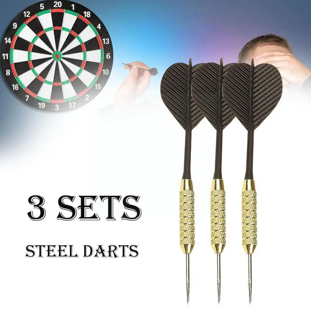 

3 Pcs/sets Of Darts Professional High Quality Steel Flights With Shafts Aluminium Dart Dart Tip Nice K6q1