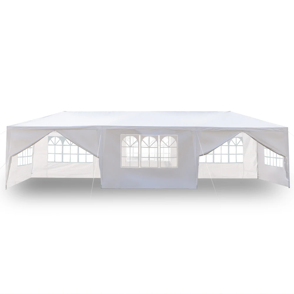 3 x 9m 7/8 Sides Waterproof Tent with Spiral Tube Wedding Tent Outdoor Gazebo Heavy Duty Pavilion Event US Warehouse