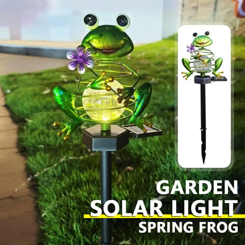 

LED Solar Light Outdoor Lamp Christmas Lights Spring Garden Decoration Frog Ground Lamp Waterproof Navidad Gift Pathway Light