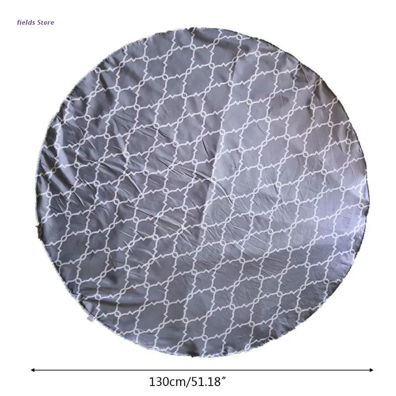 

Baby Kids Feeding High Chair Round Mat Anti Slip Foldable Floor Protector