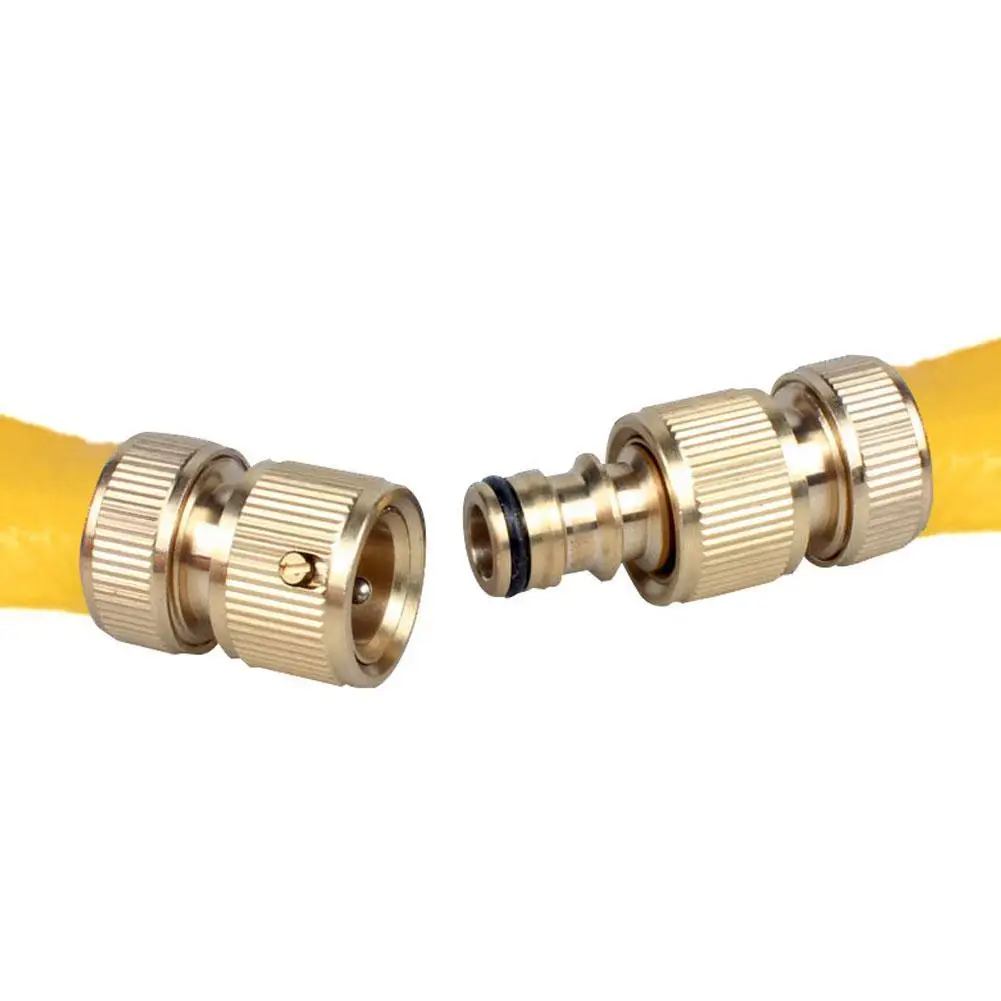 

1 шт. Латунь 2 Пасс соединитель водяных труб 1/2 ''сад Медь муфта для ремонта фитинги быстрой для полива и орошения трубы соединения F8D0