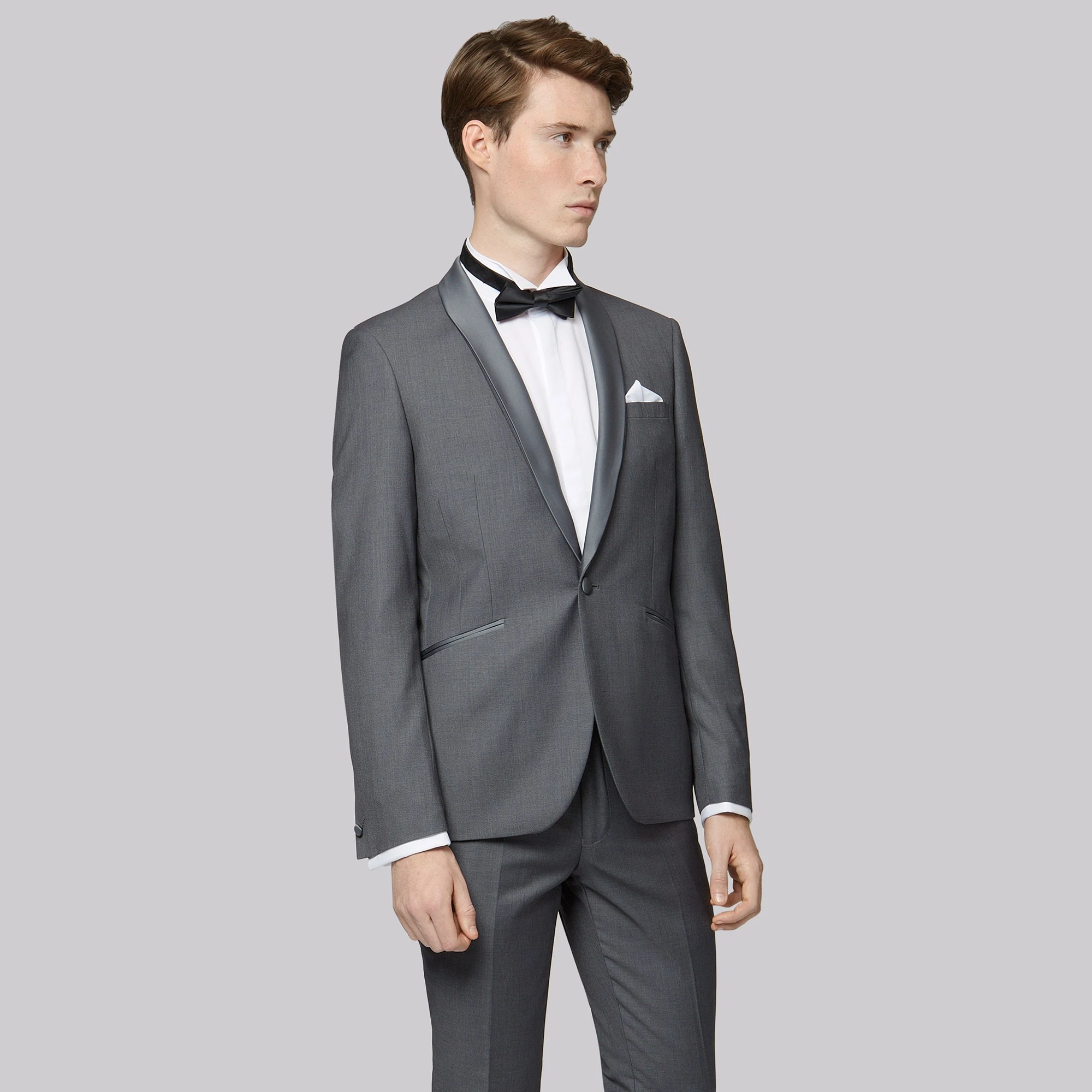 

Custom Made Suits Men Charcoal Gray Tuxedo cCassic 2021