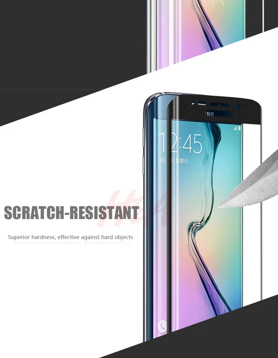 H& A 5D закругленные края полное покрытие Защитное стекло для samsung Galaxy S7 S6 Edge закаленное защитное стекло для экрана S7 Edge
