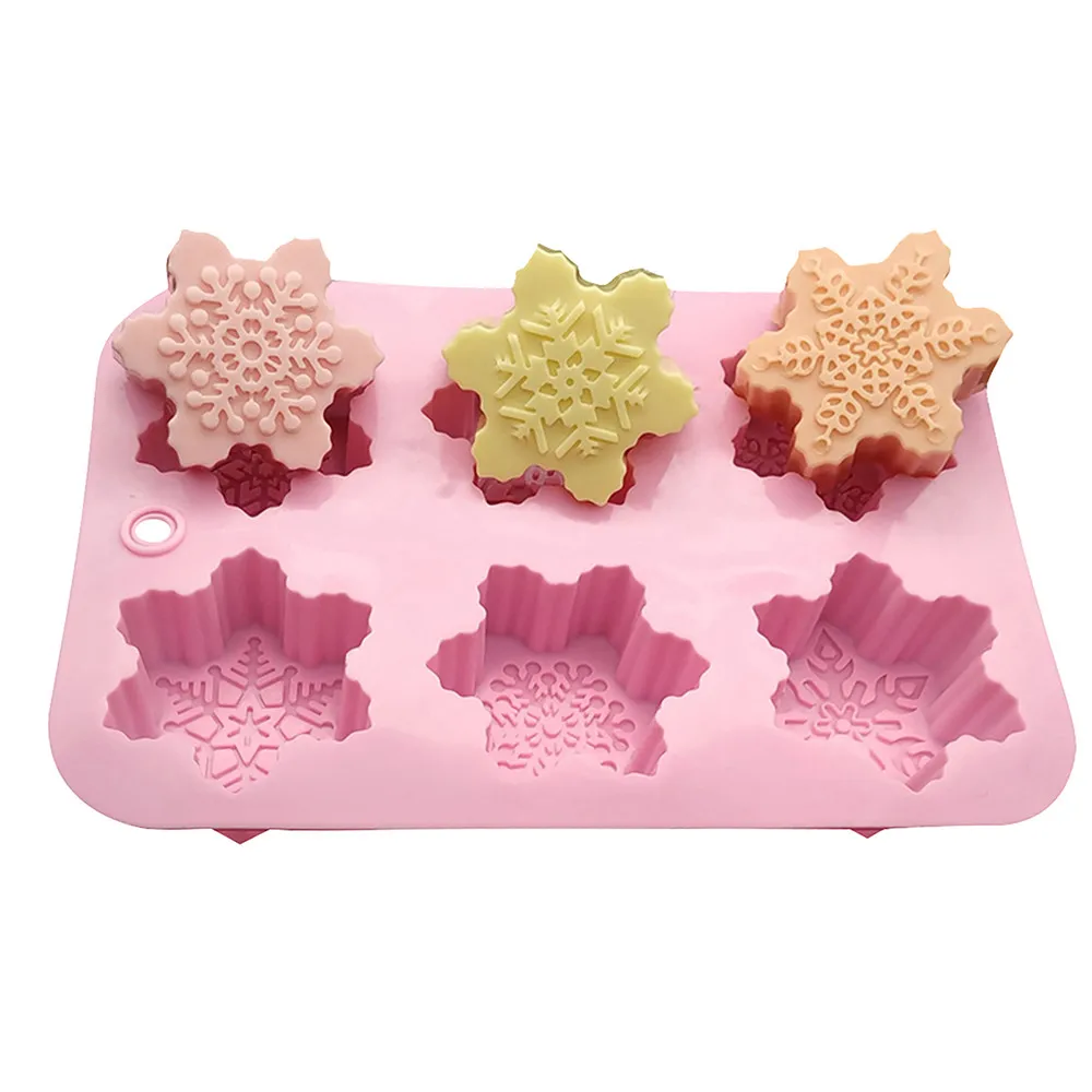 Рождественские узоры в форме снежинки силиконовая форма для мастики торта