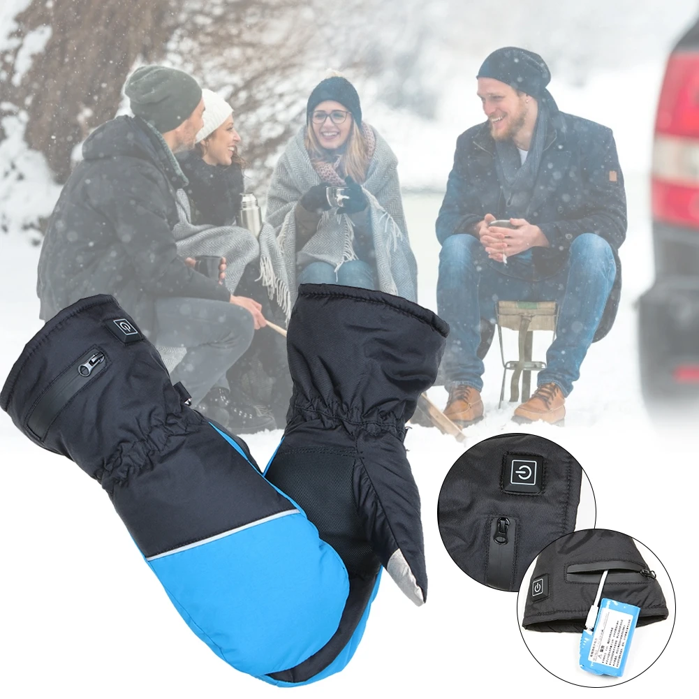 

USB Winter Hand Warmer Electric Thermal Gloves Rechargeable Battery Heated Gloves Cycling Motorcycle Bicycle Ski Gloves