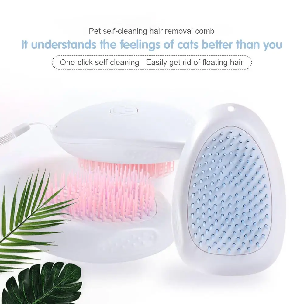 

Brush for Dogs Comfortable Comb Massage Brush for Cats Bath Portable Pet Cat Cleaning Self Cleaning Slicker Brush