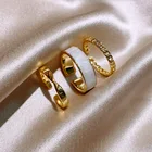 Новинка 2021, открытые кольца из трех частей в готическом стиле для женщин, модные ювелирные изделия, европейские и американские сексуальные кольца для свадебной вечеринки