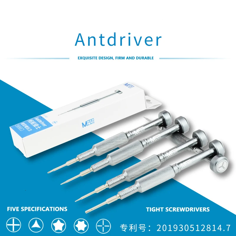 

5 шт. MaAnt MY-901 2D Прецизионная отвертка из сплава биты Антикоррозийная Y0.6 PH000 крышки Pentalobe 0,8 M2.5 T1 T2 для телефона инструменты для ремонта