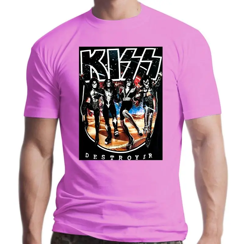 

New Kiss Classic Album Destroyer Rock 70's T-Shirt mens S-3XL Vintage Style for youth middle-age the old Tee Shirt