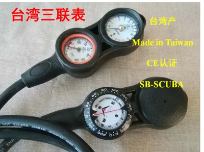 Triple gauge Датчик остаточного давления, инструмент для дайвинга, глубина воды, направление, манометр и измеритель глубины - Цвет: Triple gauge