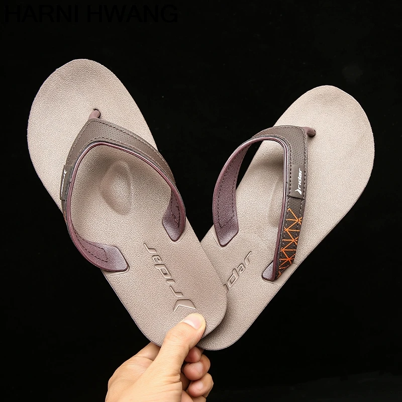 

Men'S Slippers Summer Rubber Soft Sole Sandals Personal Trend Slippers Beach Shoes Size 39-44 Wholesale