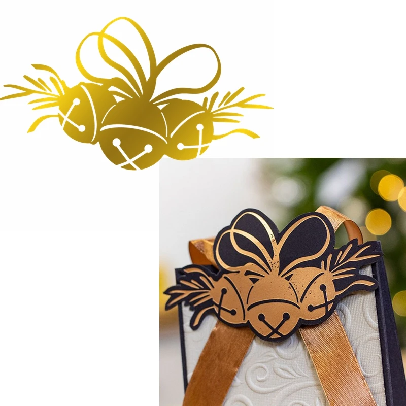 Декоративные колокольчики, горячая фольгированная пластина, Рождественский Колокольчик для рукоделия, скрапбукинг, тиснение, рукоделие, новинка 2019