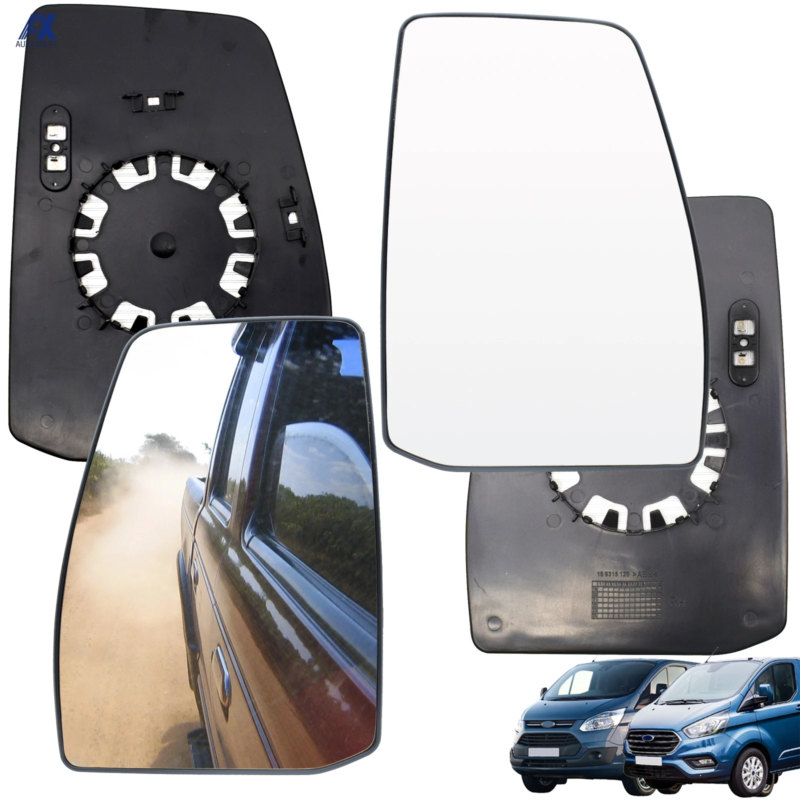 Для Ford Transit Custom Tourneo 2012 2021 левое и правое боковое зеркальное стекло с большим