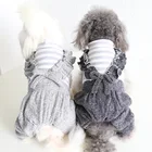 Осенне-зимняя хлопковая одежда для собак, четвероногие, серые, розовые цвета, одежда для домашних животных, теплые комбинезоны для собак, костюм для собак