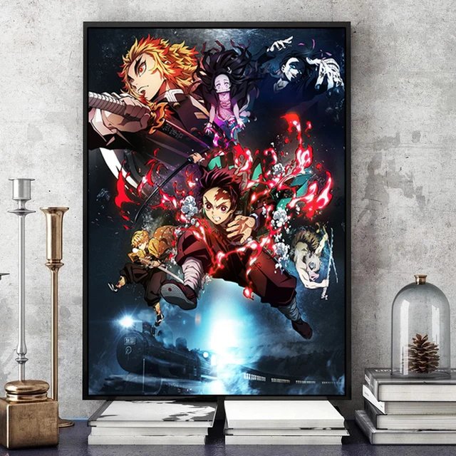 Anime Demon Slayer Art Deco HD Quality Pictures for Kids Room Home Decoration Art Deco Poster Canvas Painting 4