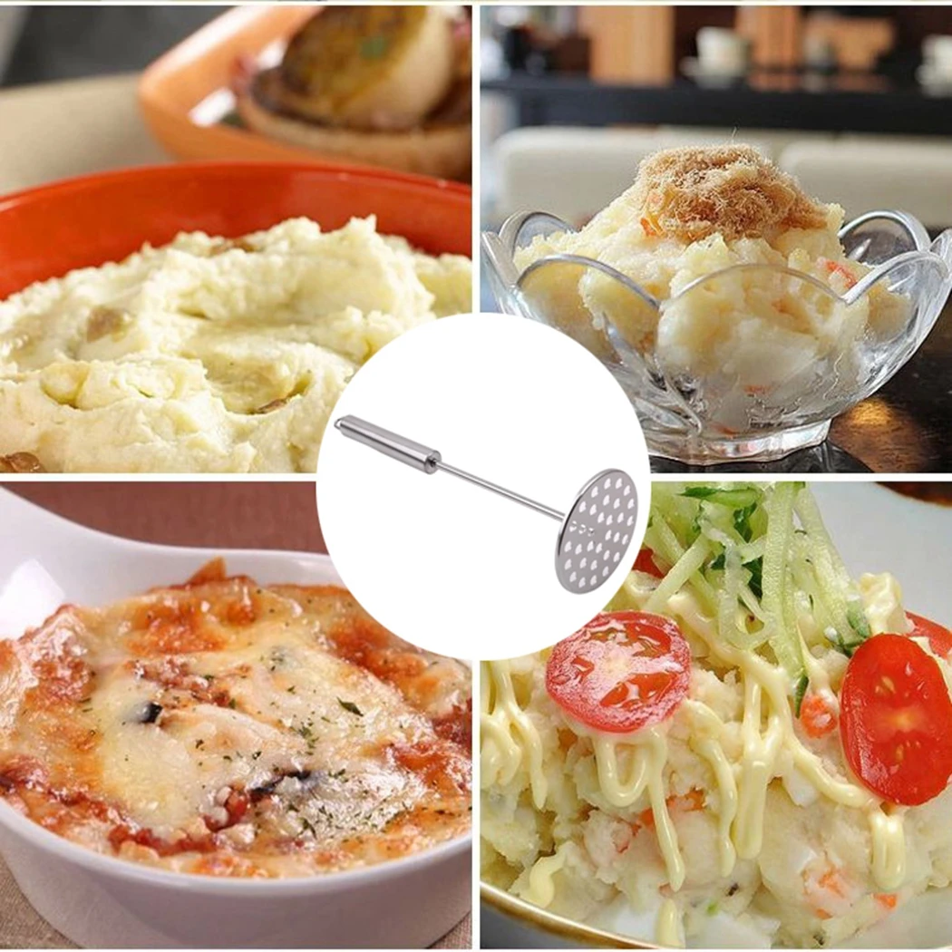 

Potato Masher Ricer Puree Pressed Foldable Juice Maker Stainless Steel Potato Pusher Smooth Mashed Potatoes Crusher Fruit Tools