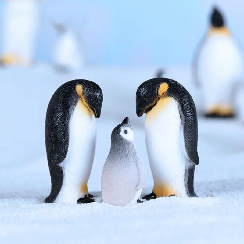 

1pc Cute Antarctic Penguin Seals Iceberg Snowflake Series Micro Landscape Decor Resin Crafts Ornament Figure Toys for Kids Gift