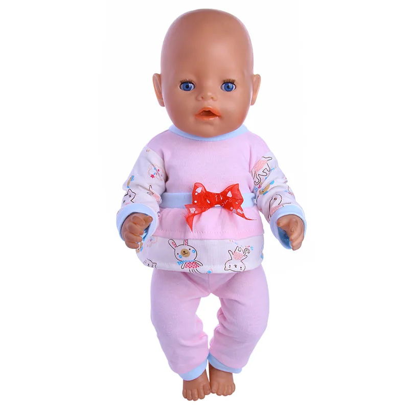 Одежда для кукол хлопковые пижамы 2 шт. ночные рубашки подходят 18 дюймовых