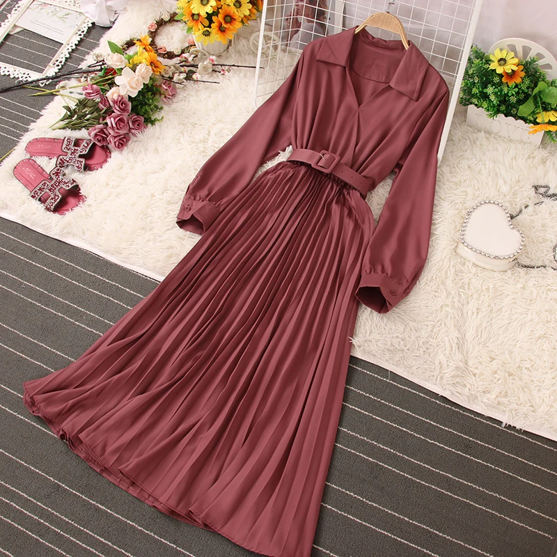 Женское Повседневное платье с v-образным вырезом Fitaylor однотонное плиссированное