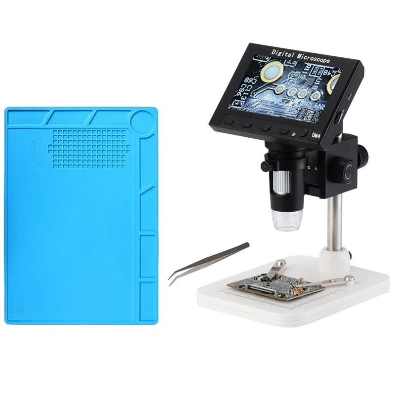 

1000X USB цифровой электронный микроскоп 4,3 дюймов ЖК-дисплей VGA микроскоп с 8 светодиодный для ремонта печатных плат