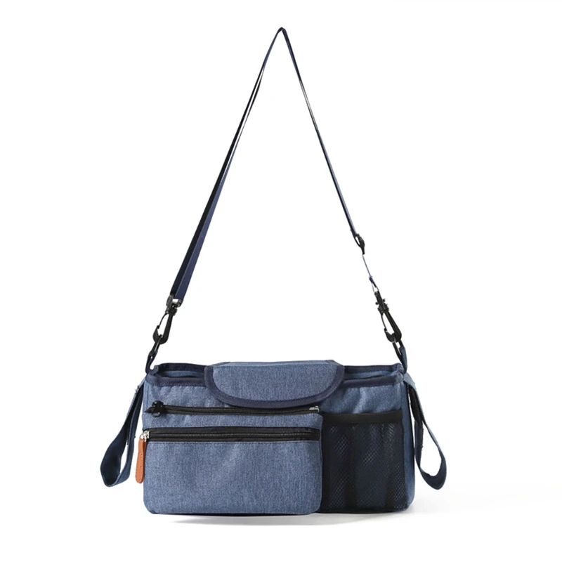 03KD Baby Stroller Organizer Accessories Bag Large Space with Cup Holders Multiple Zipper Pockets for Bottle Phone | Мать и ребенок