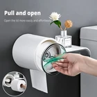 Держатель для туалетной бумаги в ванную комнату, коробка для бумажных салфеток, пластиковый диспенсер для туалета, настенный контейнер для хранения рулонной бумаги, Бесплатная пробивка отверстий