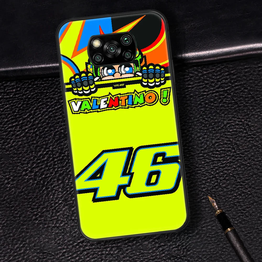 

Motorcycle Forever Rossi 46 Phone Case Cover Hull For Xiaomi Mi A2 A3 8 9 SE 9T 10 10T Lite Pro Ultra Poco X3 black Cover Tpu