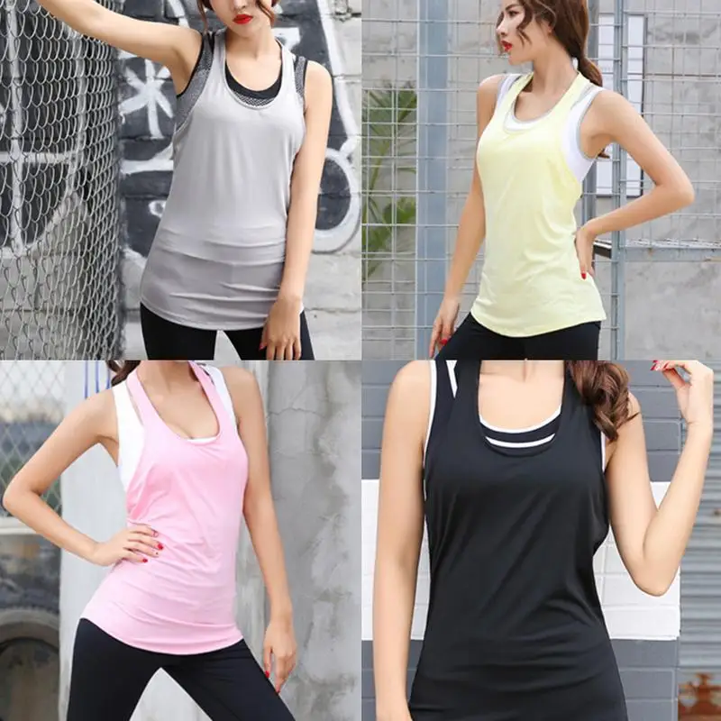 Женский спортивный топ без рукавов Джерси футболка для йоги спортивная одежда