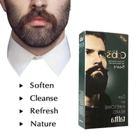 men mustache beard dye cream fast color natural black beard tint cream with 1 pair of disposable gloves
