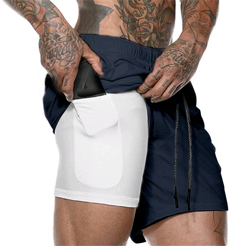 PADK03ZQ Двухслойный груз мужские шорты короткие Ete Homme военные шорты мужские бермуды Homme Spodenki Meskie Korte Broek Mannen - Цвет: PADK03ZQ