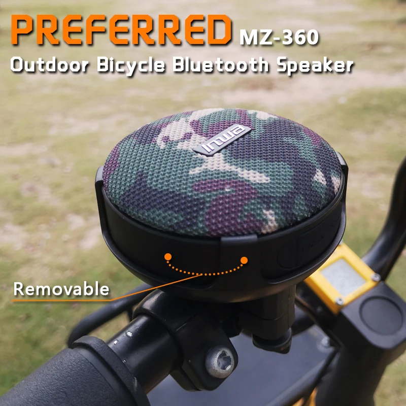 

Bicycle bluetooth speaker portable outdoor sports subwoofer column IPX7 waterproof shower room speaker call hands free/TF card