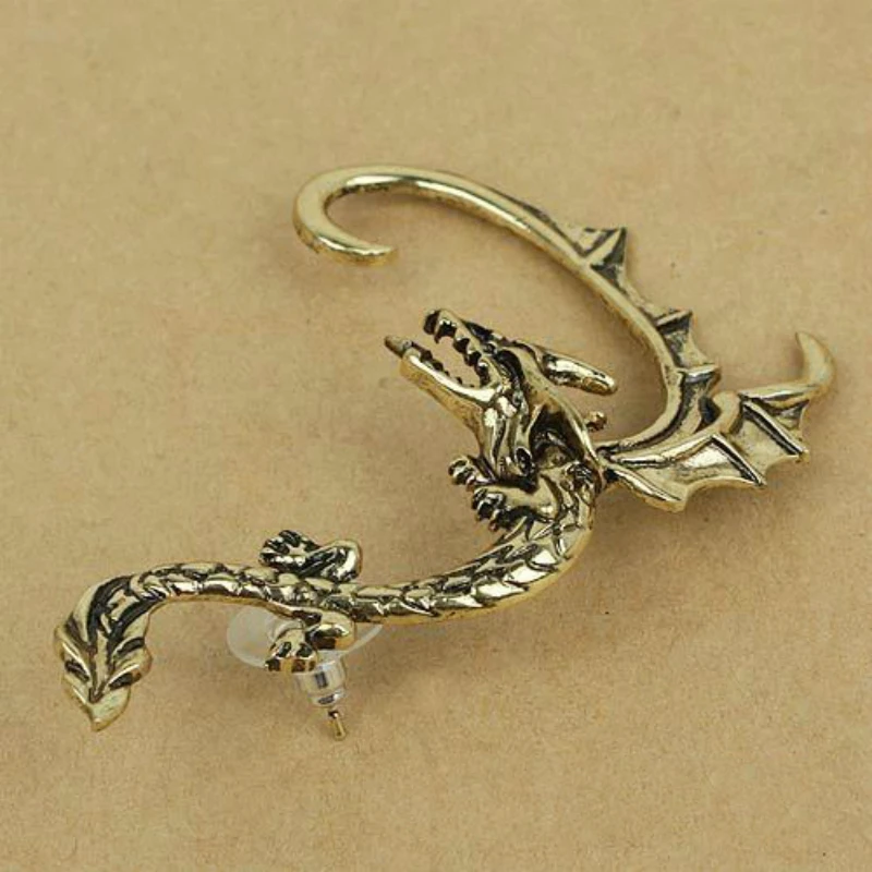 Серьги-каффы в виде дракона для женщин и мужчин 1 шт. | Украшения аксессуары