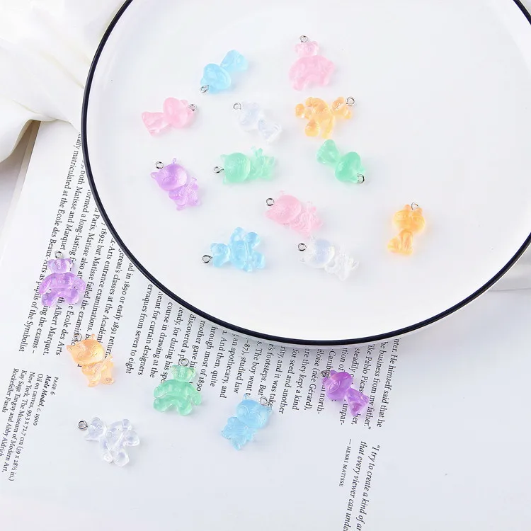 Подвески из смолы в виде милого медведя кота 10 шт. сделай сам изготовление