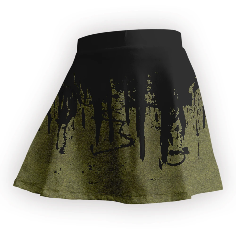 

2019 женская повседневная юбка цвета хаки с высокой талией