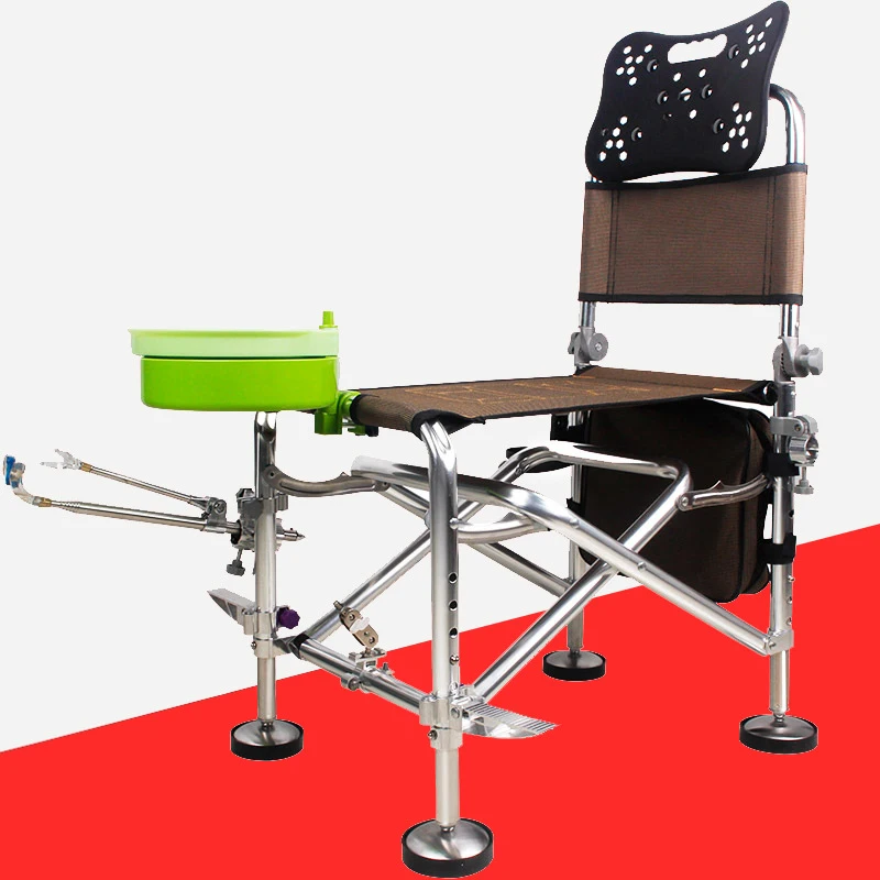 Складное портативное рыболовное кресло многофункциональный алюминиевый стул