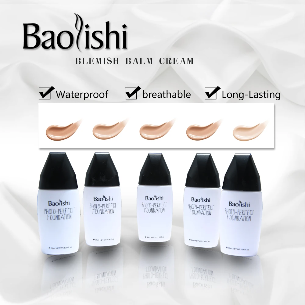 

5 Pcs BB Cream Skin Care Face Whitening Concealer Natural Foundation Full Coverage Beauty Makeup Cosmetics