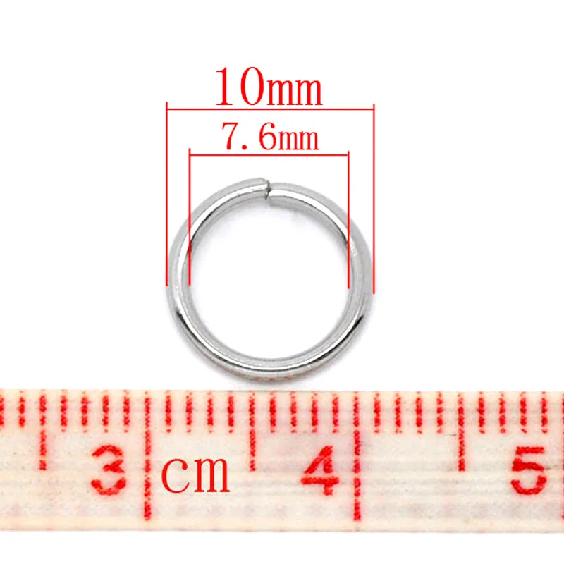 200 шт. открытые колечки для ювелирных изделий 10 мм|Ювелирная фурнитура и